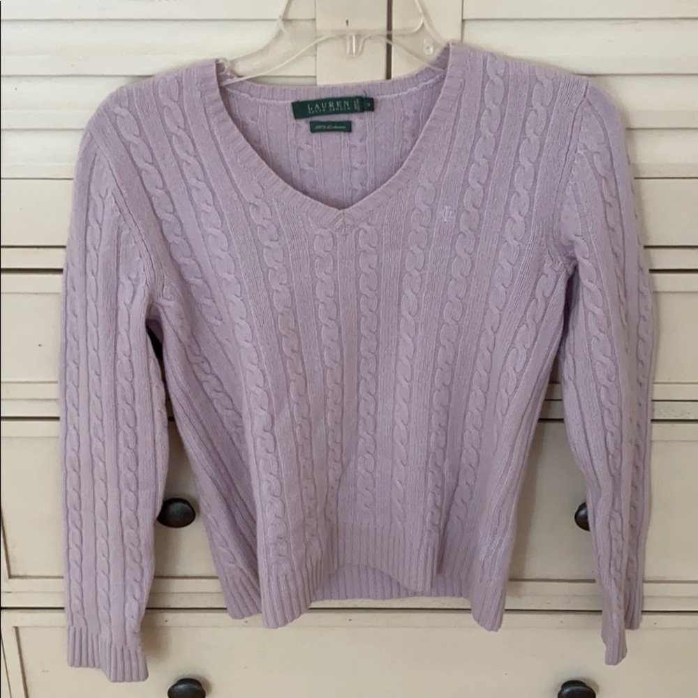Cashmere Ralph Lauren V neck sweater